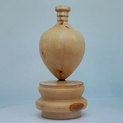 Olive wood spintop by Rocco